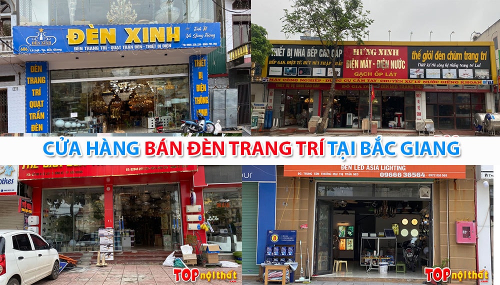 Cửa hàng bán đèn trang trsi tại Bắc Giang