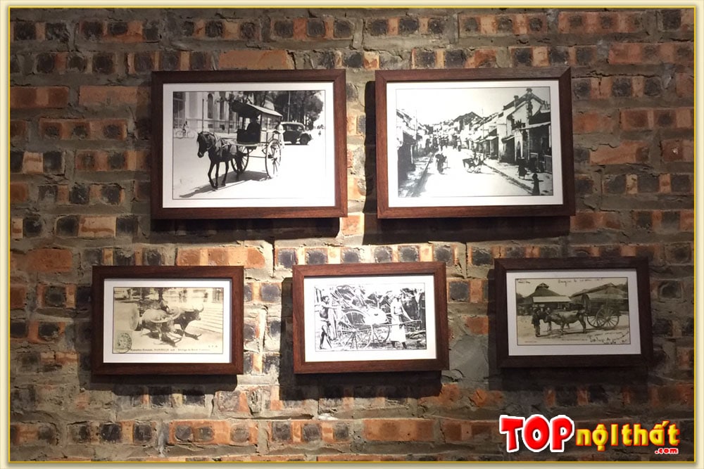 Tranh Hà Nội xưa treo tường nhà hàng quán cafe