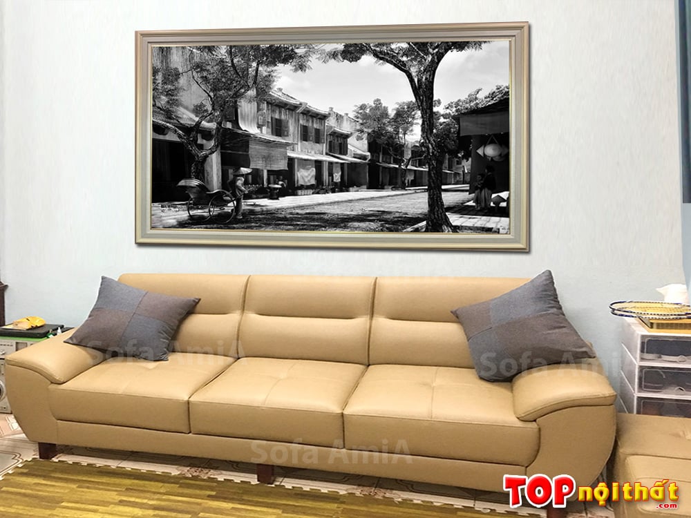 Hình ảnh Tranh đen trắng Hà Nội xưa phòng khách TraTop-3036